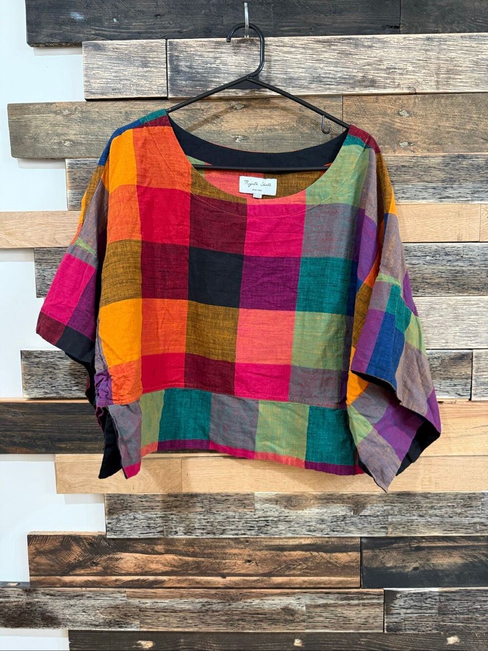 Rujuta Sheth Mira Top - Multi Chex boho lagenlook size XL/XXL - Picture 2 of 11